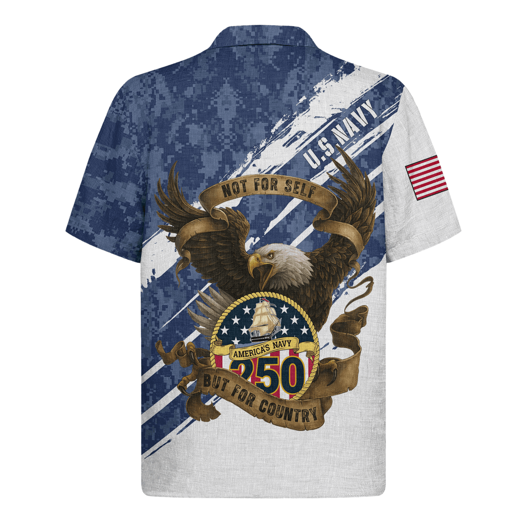 US Navy 250th Years Of Service Hawaiian Shirt