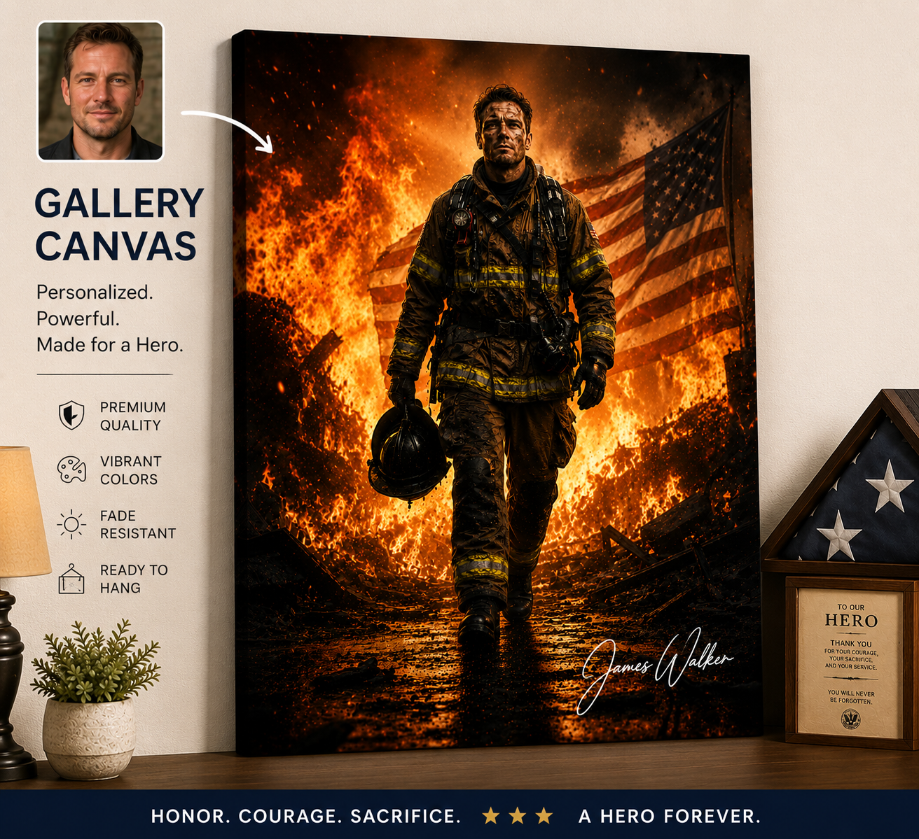 Bravest Hero Walk Canvas